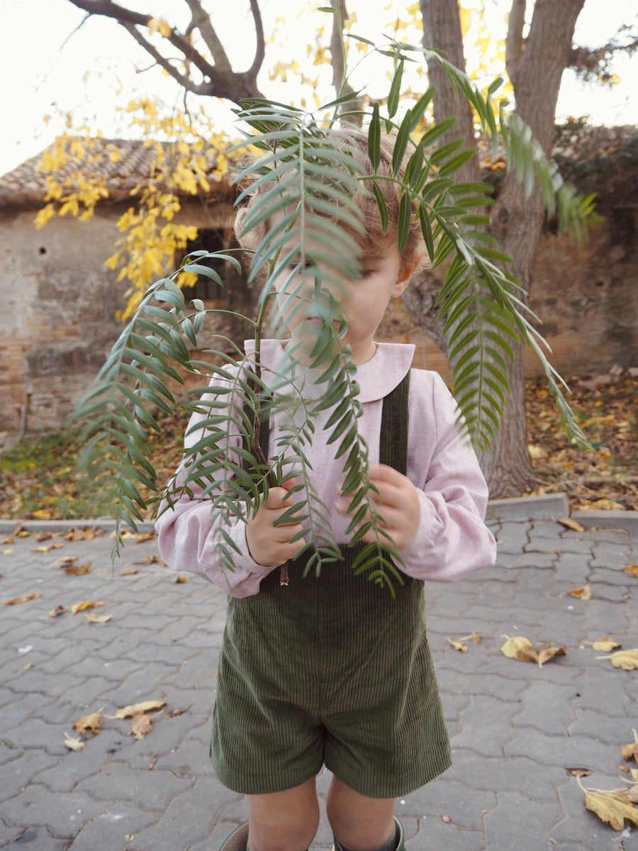 Lucas's shorts in Loden Green Corduroy