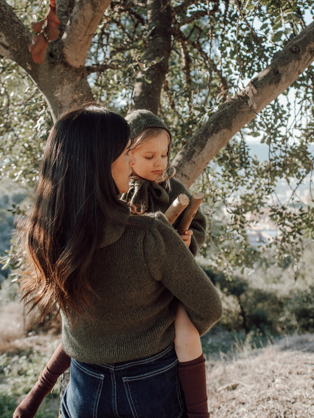 DELUEM x AMELIA -CHAQUETA MAGGIE KIDS- GREEN AND GREY