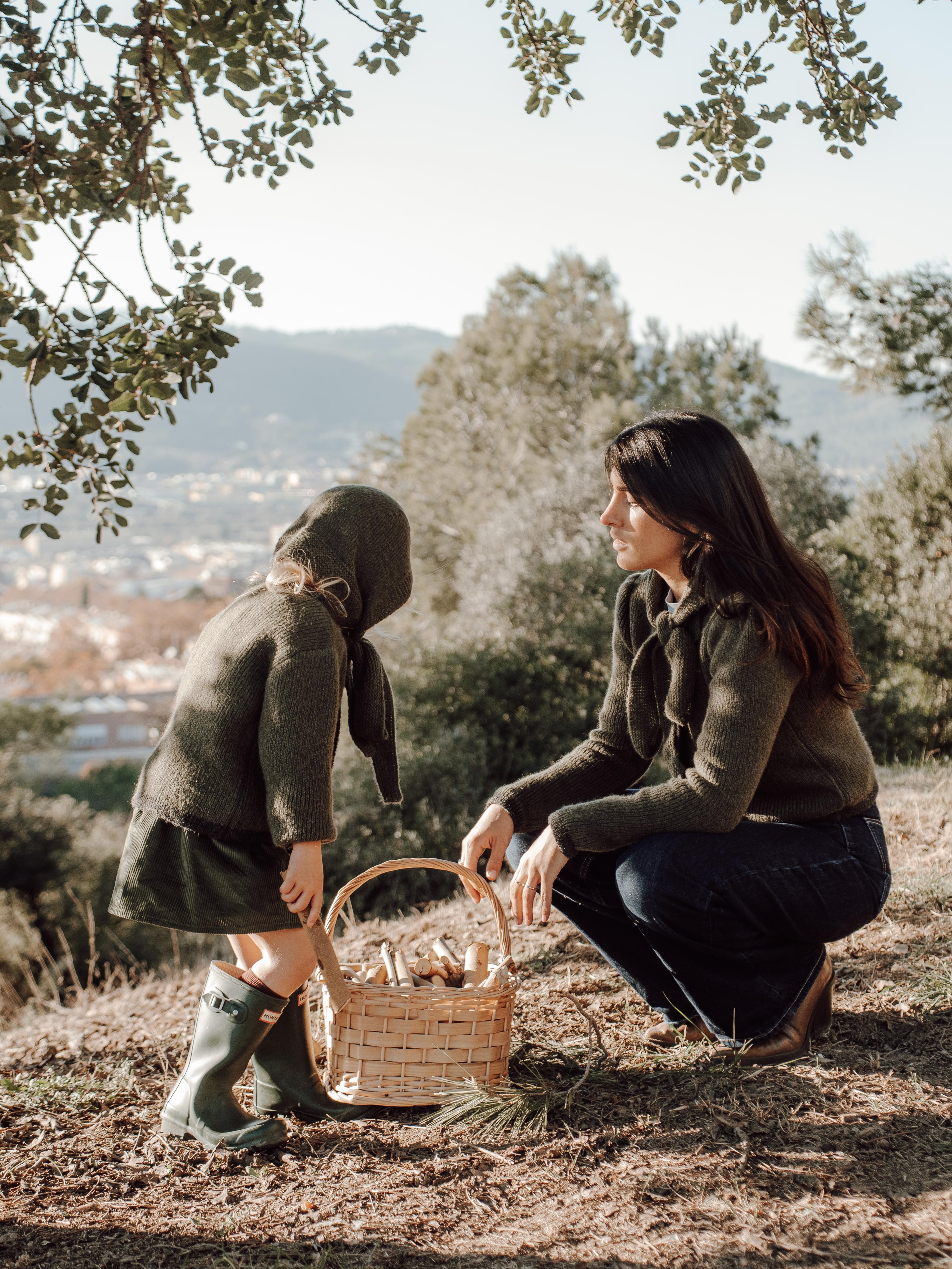 DELUEM x AMELIA -CHAQUETA MAGGIE KIDS- GREEN AND GREY