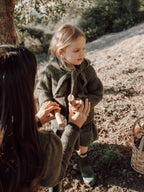 DELUEM x AMELIA -CHAQUETA MAGGIE KIDS- GREEN AND GREY