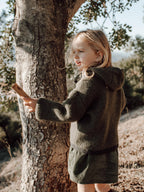 DELUEM x AMELIA -CHAQUETA MAGGIE KIDS- GREEN AND GREY