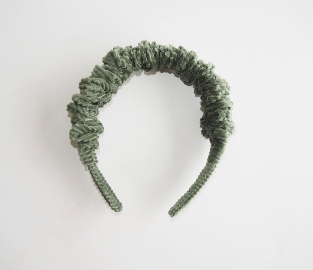 Sienna's Headband in Loden Green Corduroy