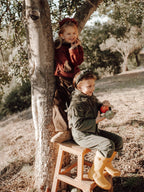 DELUEM x AMELIA - PONCHO ALCOTT KIDS- VERDE CAZA