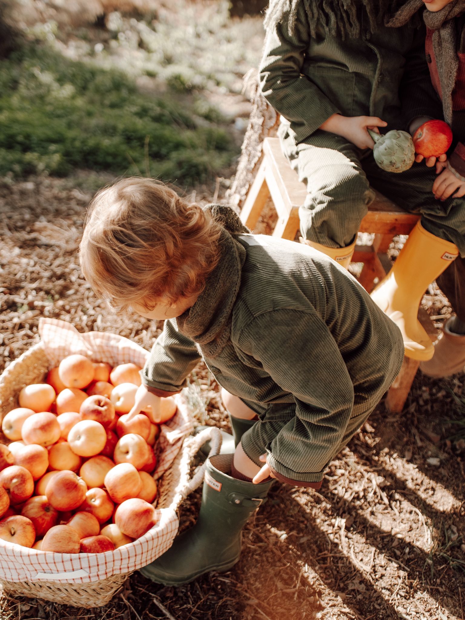 DELUEM X AMELIA - BANDANA KIDS DE PUNTO VERDE CAZA