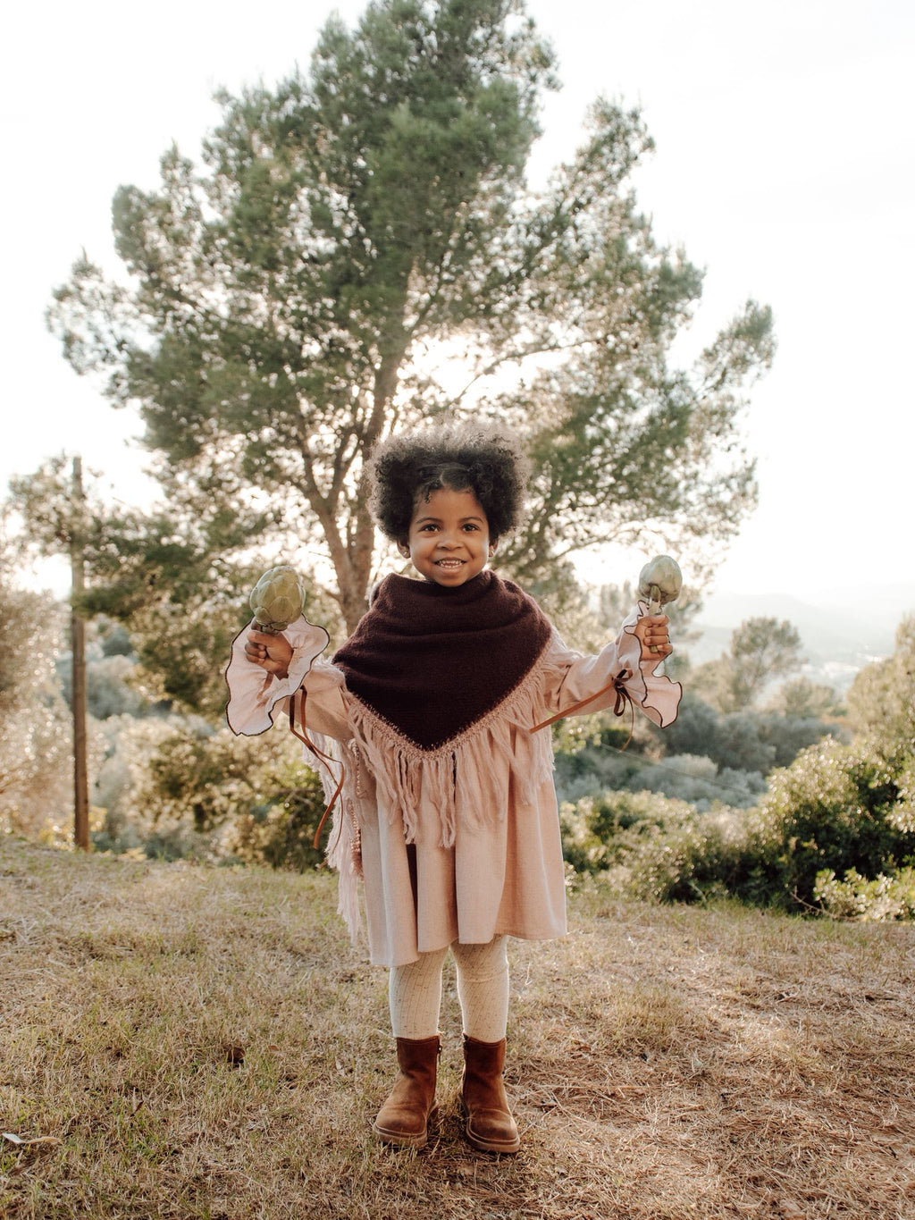 DELUEM x AMELIA - PONCHO ALCOTT KIDS- BOURDEAUX