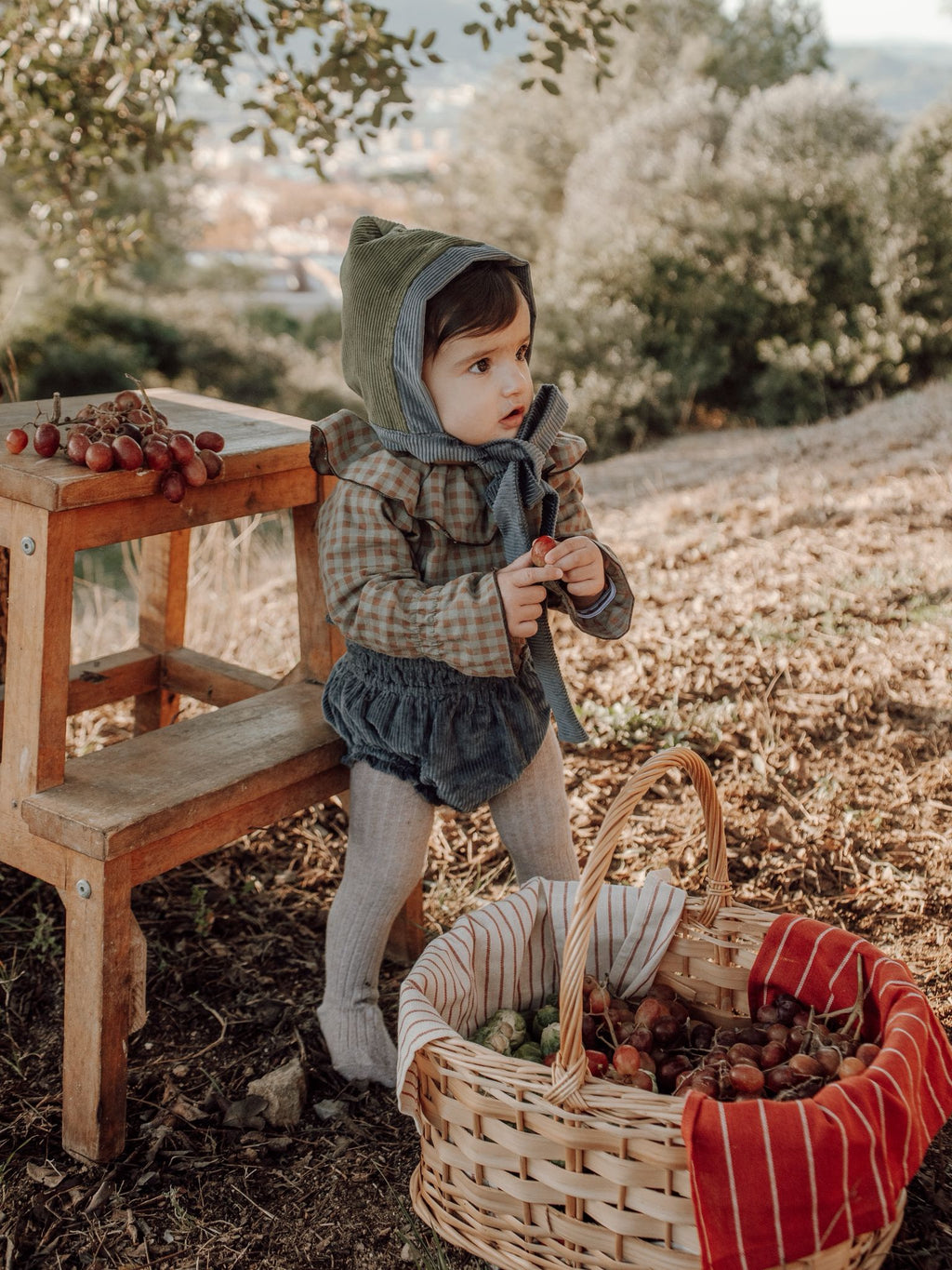 Simona's Bloomer Reversible in Duck Blue and Sagewood