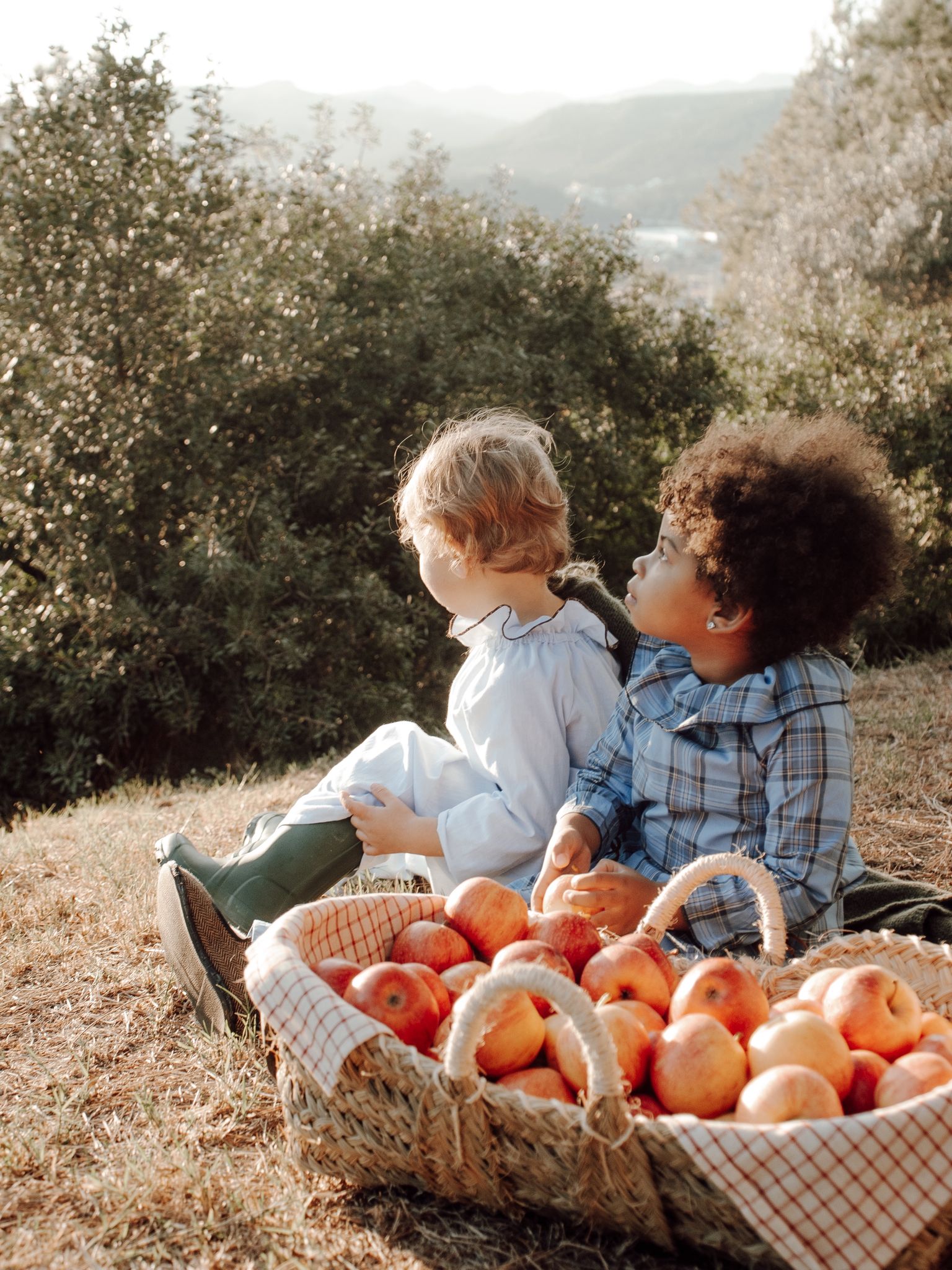 Olivia's set in Blue Mist Tartan