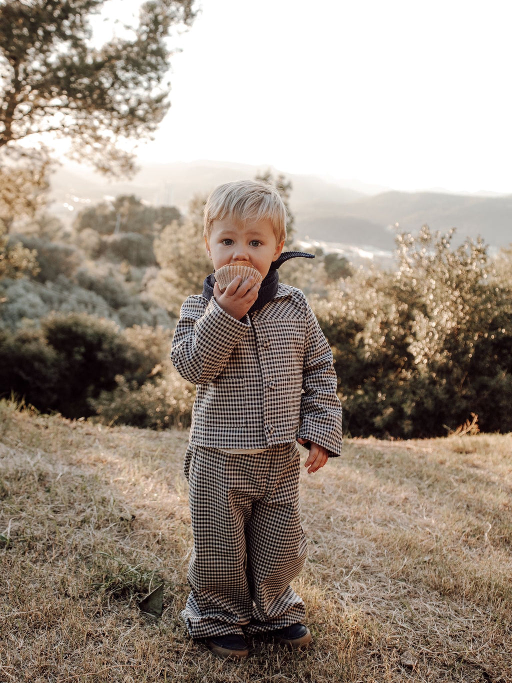 Bosco's in Navy and Berry Gingham