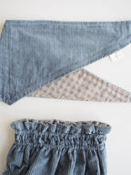 Candela's Bandana Reversible in Duck Blue and Sagewood