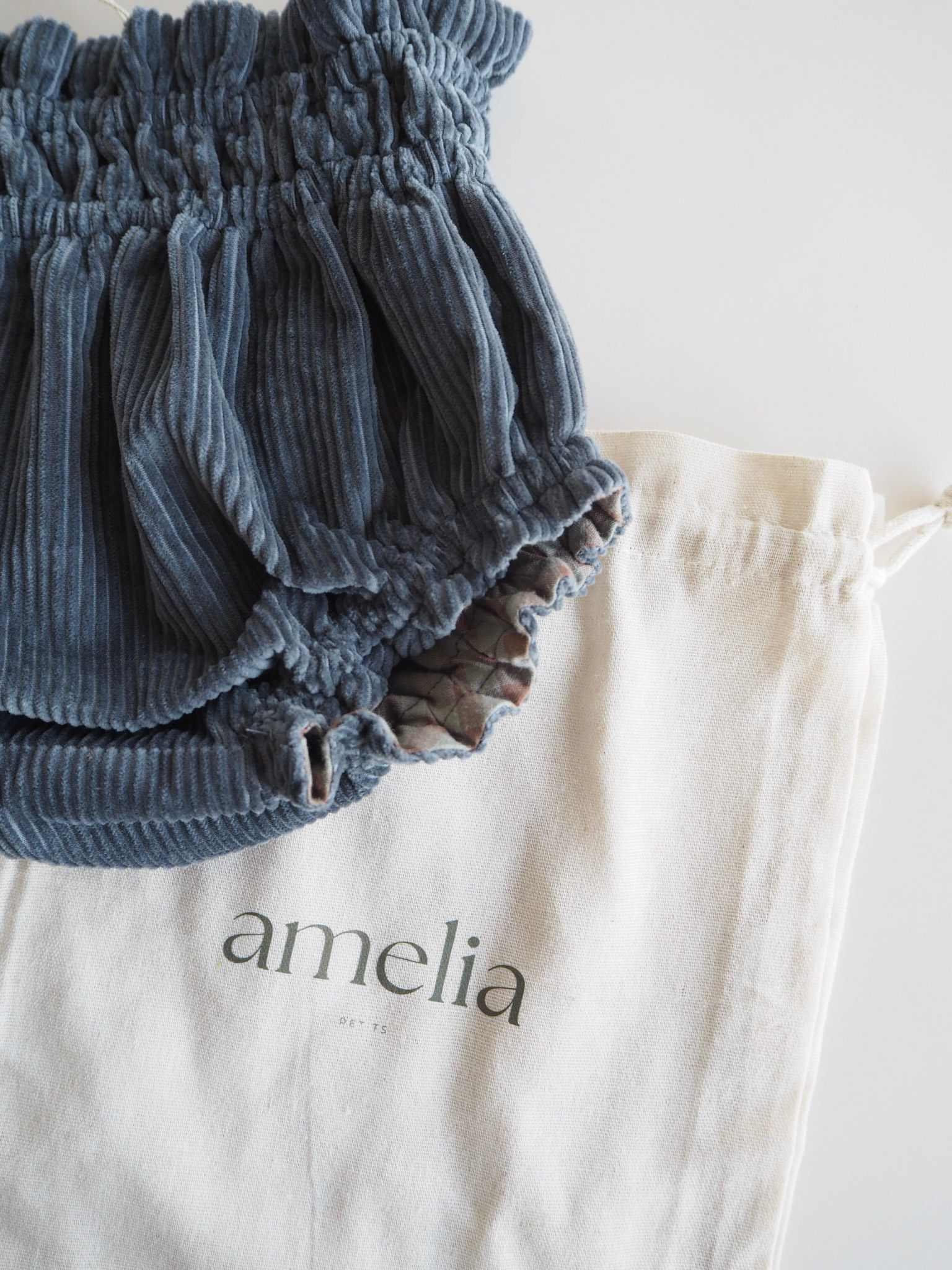 Simona's Bloomer Reversible in Duck Blue and Sagewood