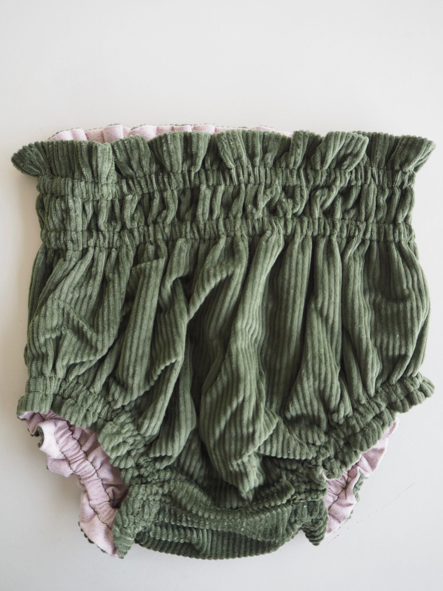 Simona's Bloomer Reversible in Loden Green and Rose