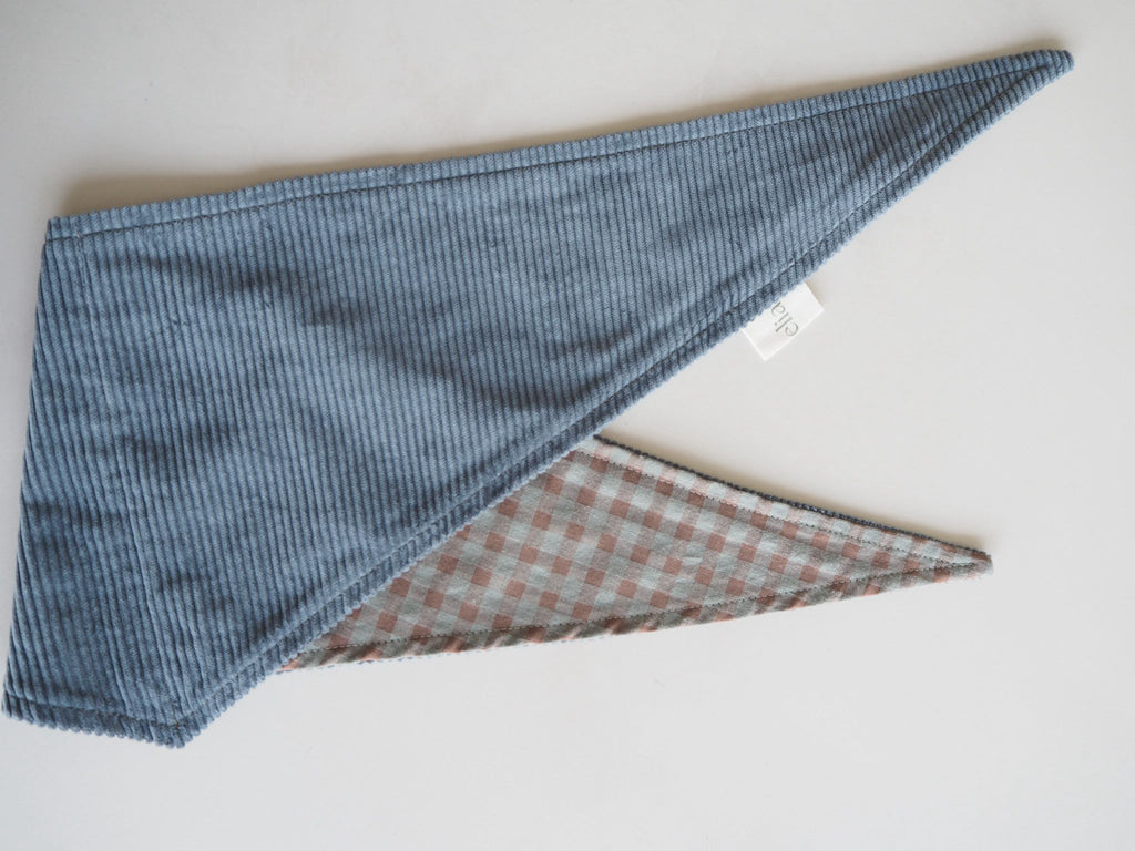 Candela's Bandana Reversible in Duck Blue and Sagewood