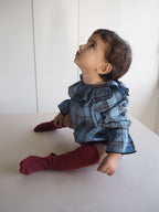 Marco's romper in Blue Mist Tartan