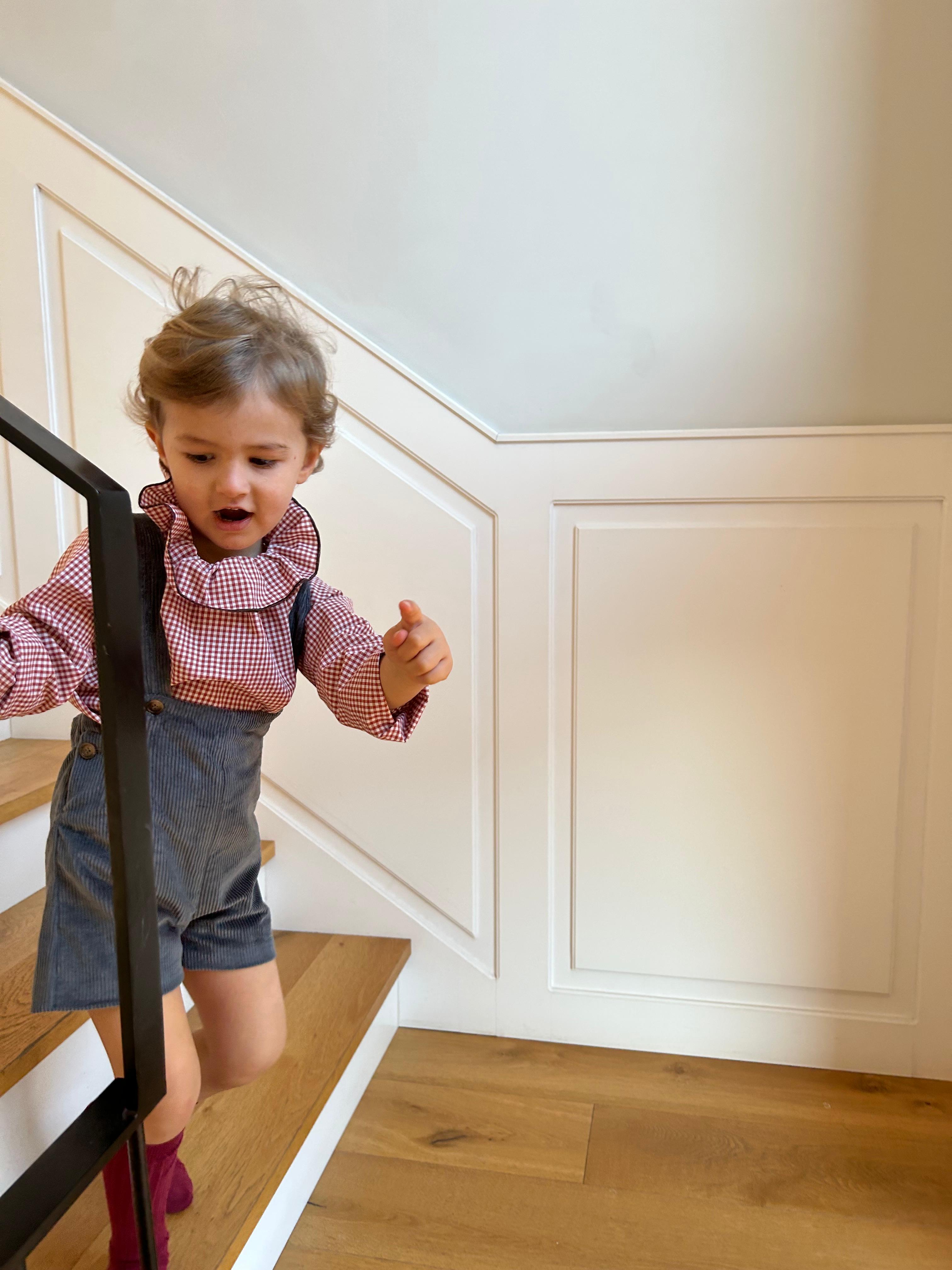 Lucas's shorts in Duck Blue Corduroy