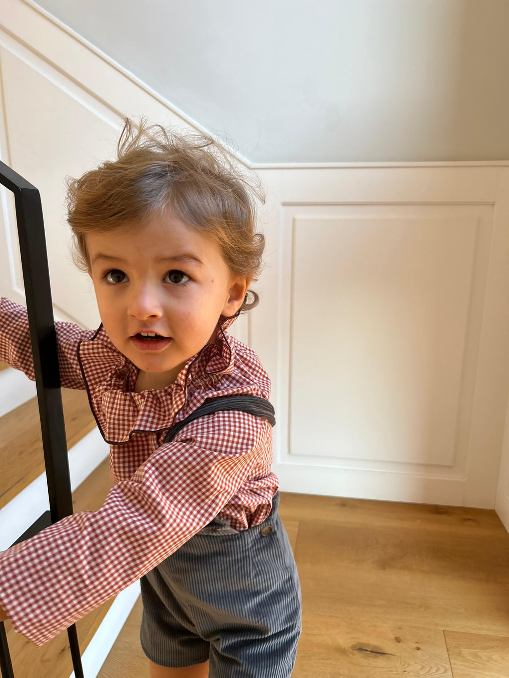 Lucas's shorts in Duck Blue Corduroy