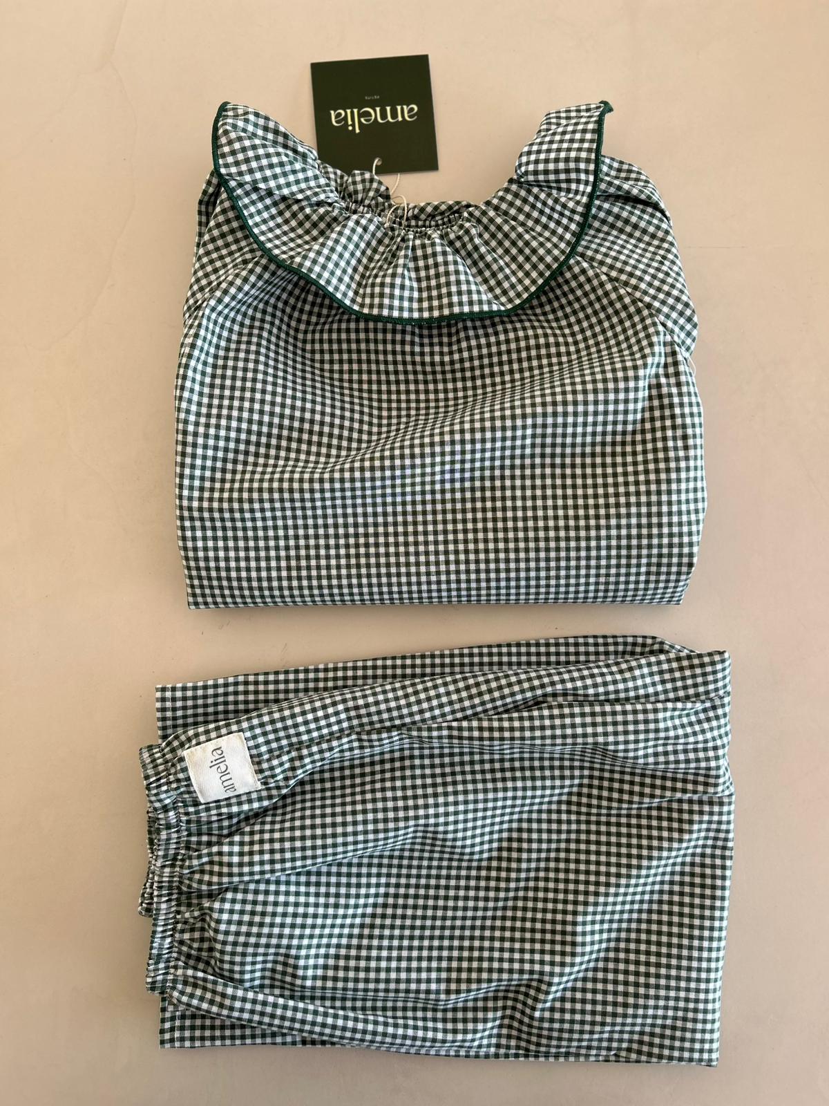 Nico's set in Loden Green Gingham