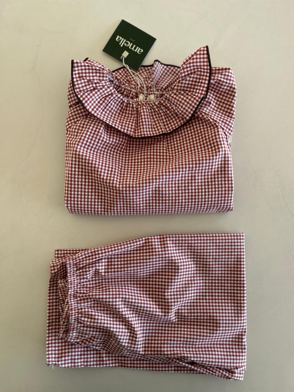 Nico's set in Terracotta Gingham
