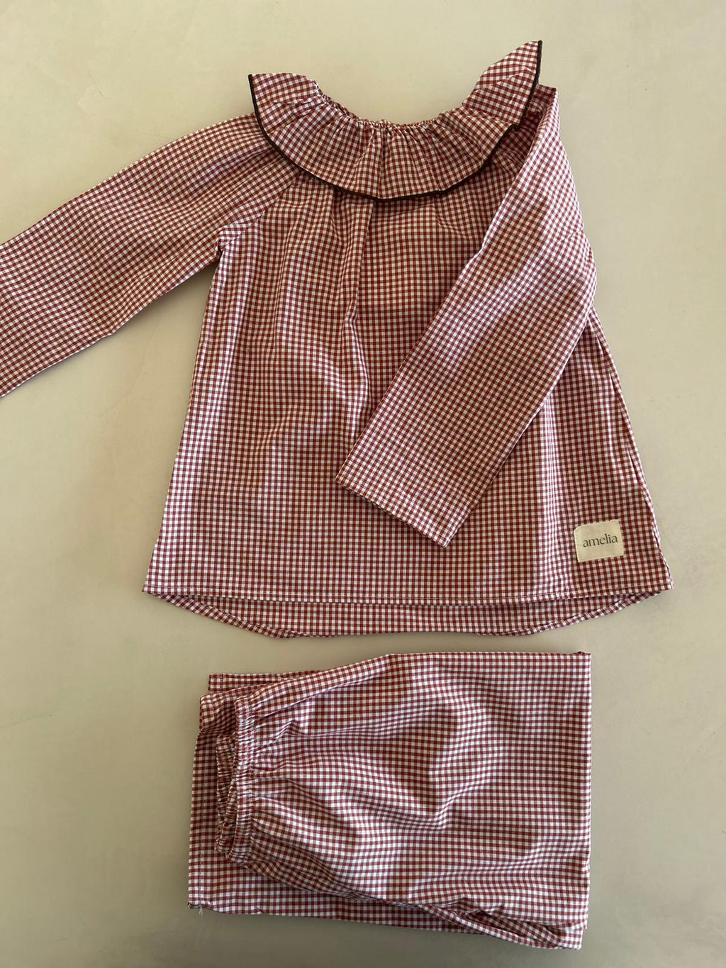 Nico's set in Terracotta Gingham