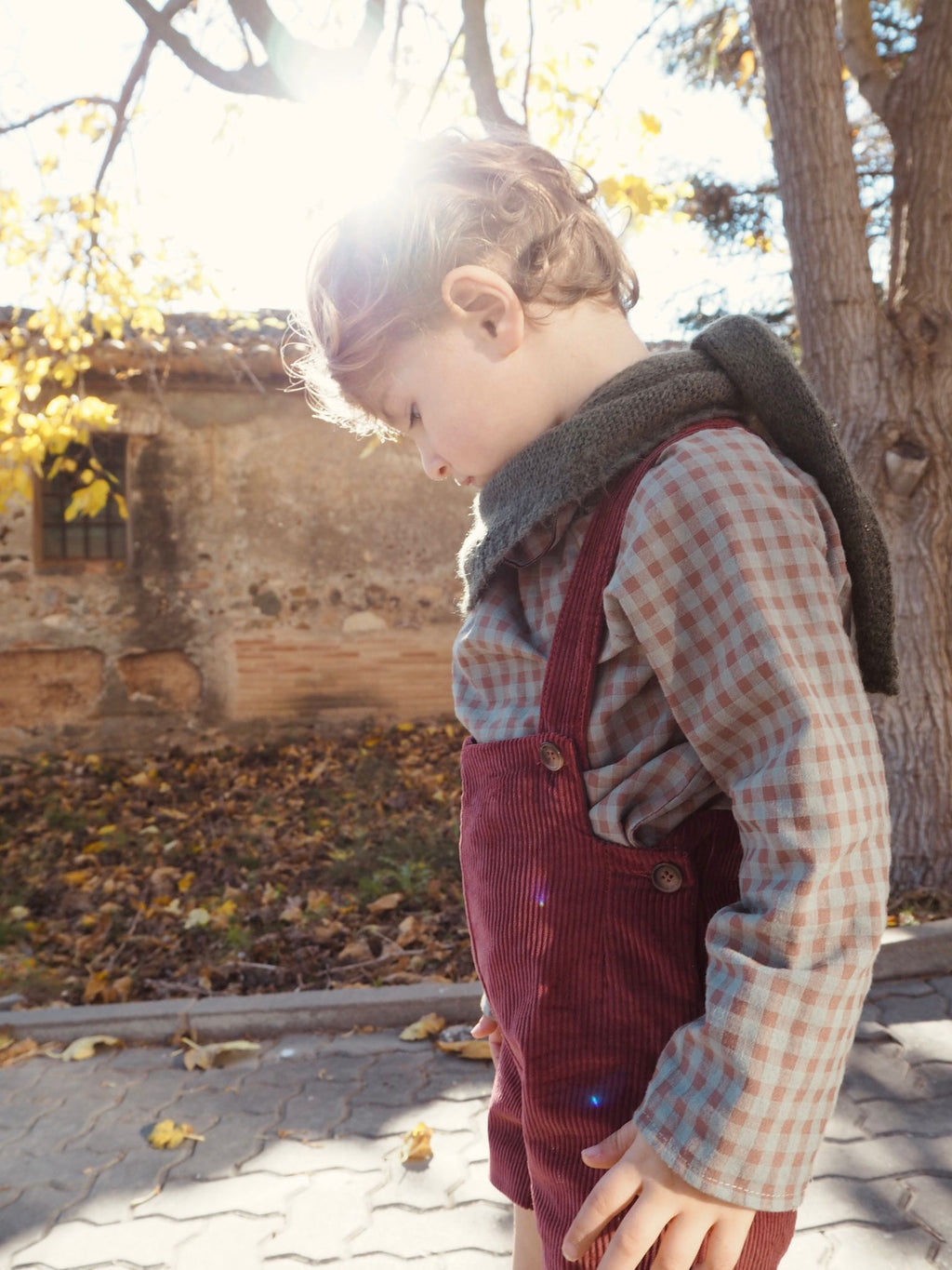Lucas's shorts in Marsala Corduroy