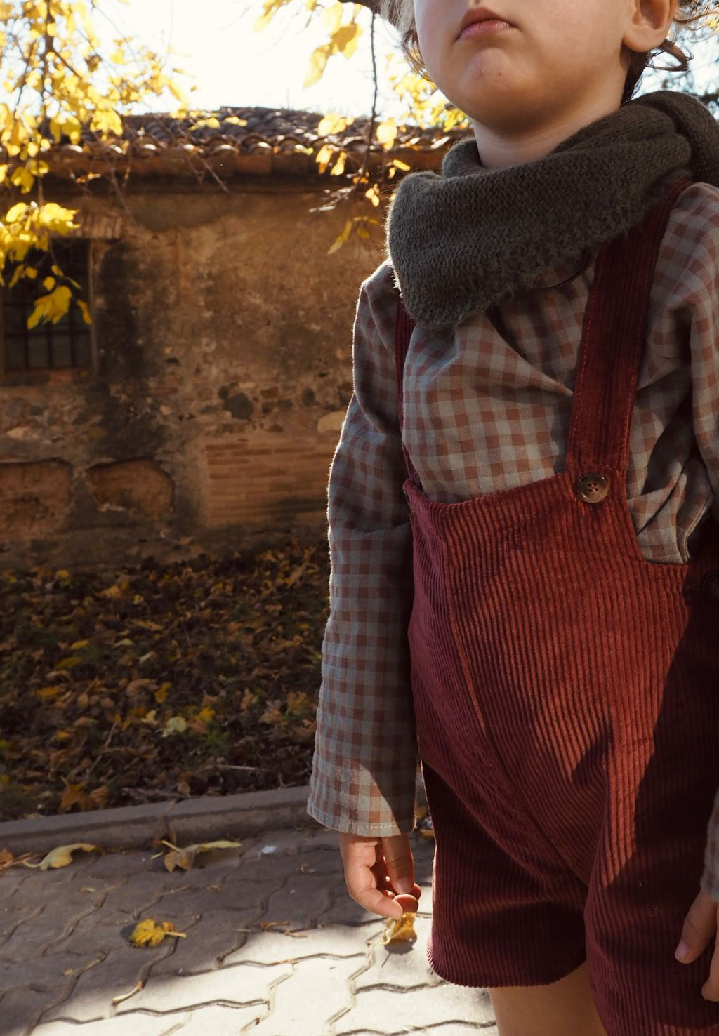 Lucas's shorts in Marsala Corduroy