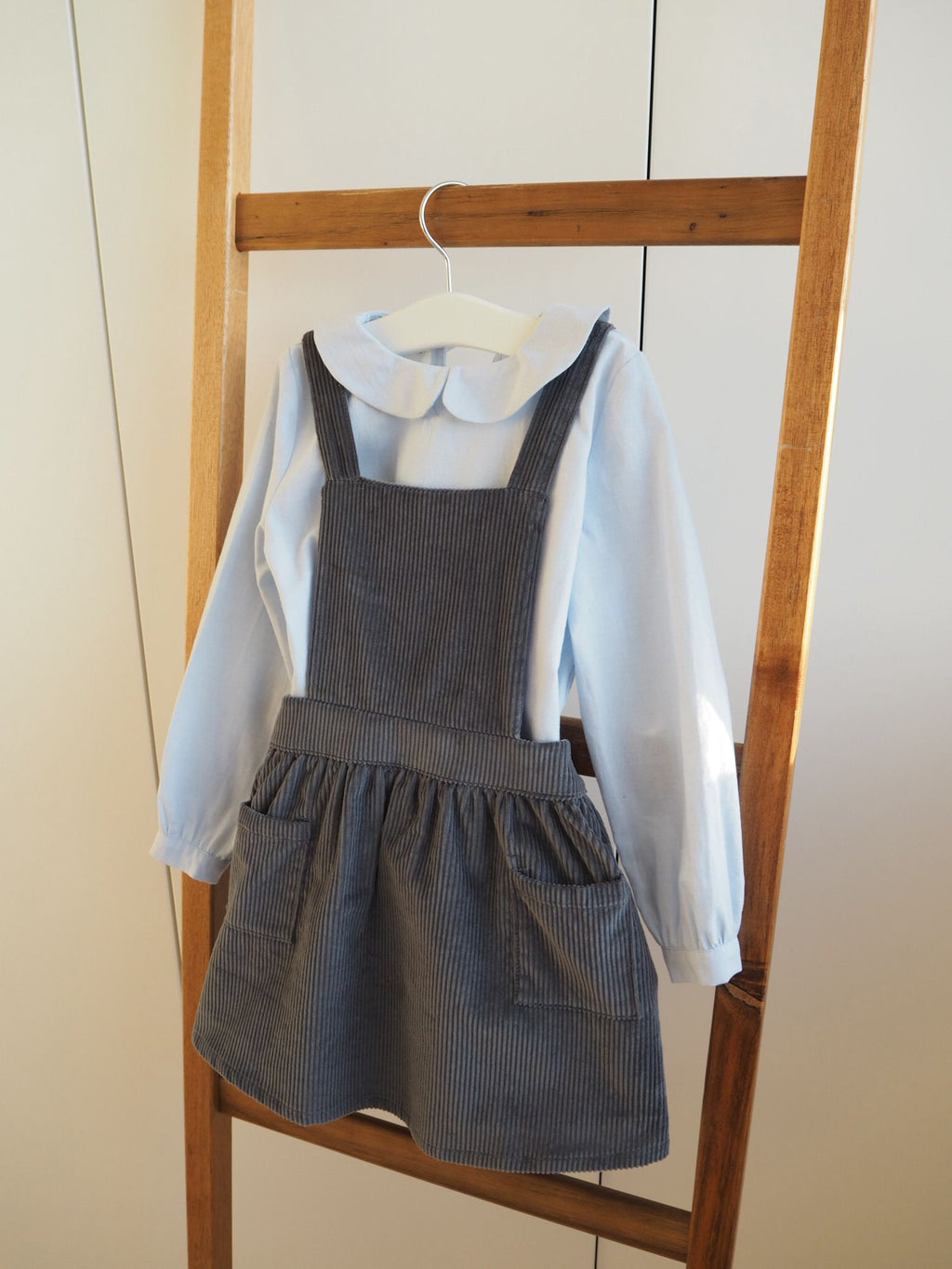 Vela's skirt in Duck Blue Corduroy