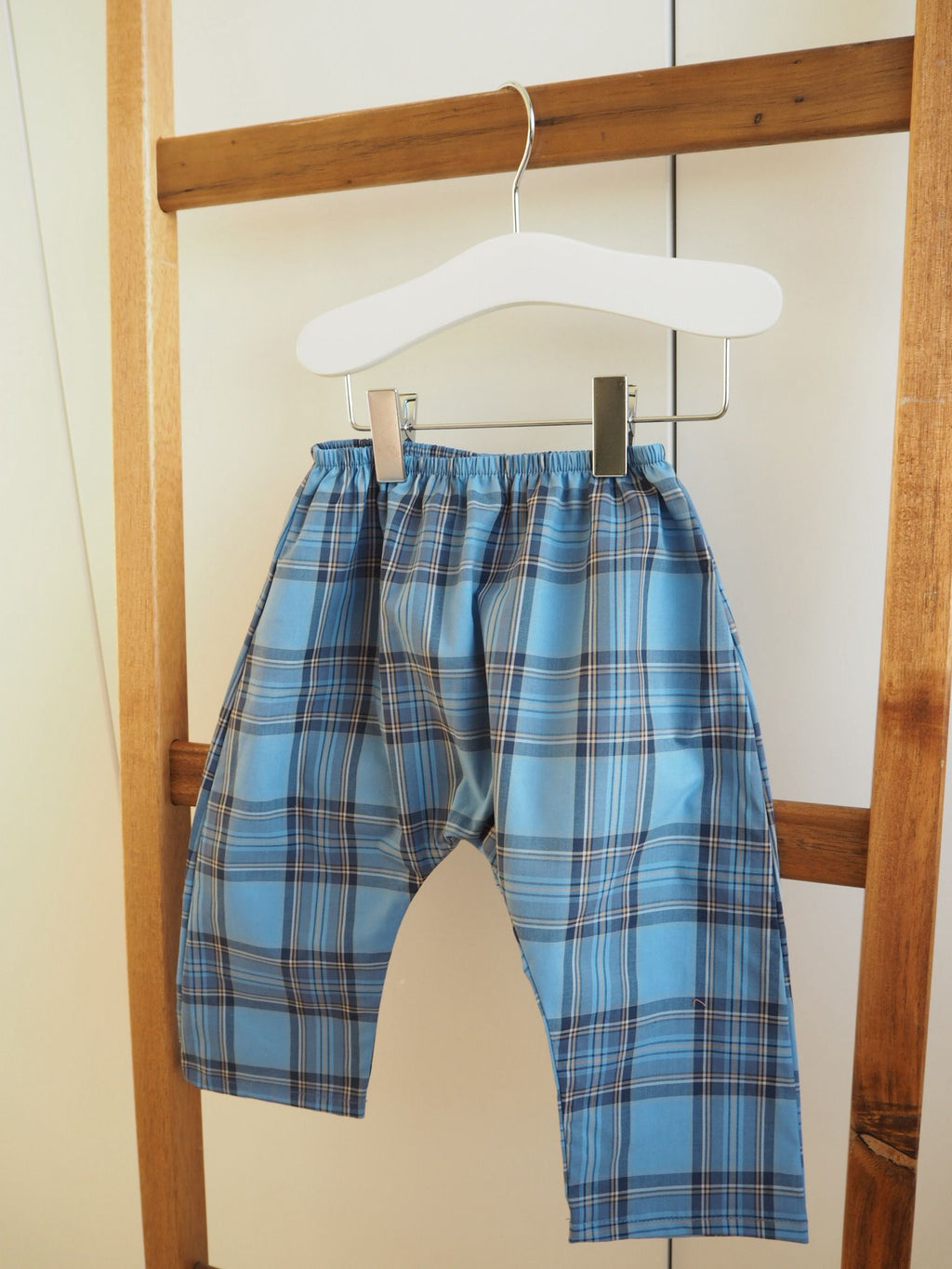Teo's set in Blue Mist Tartan