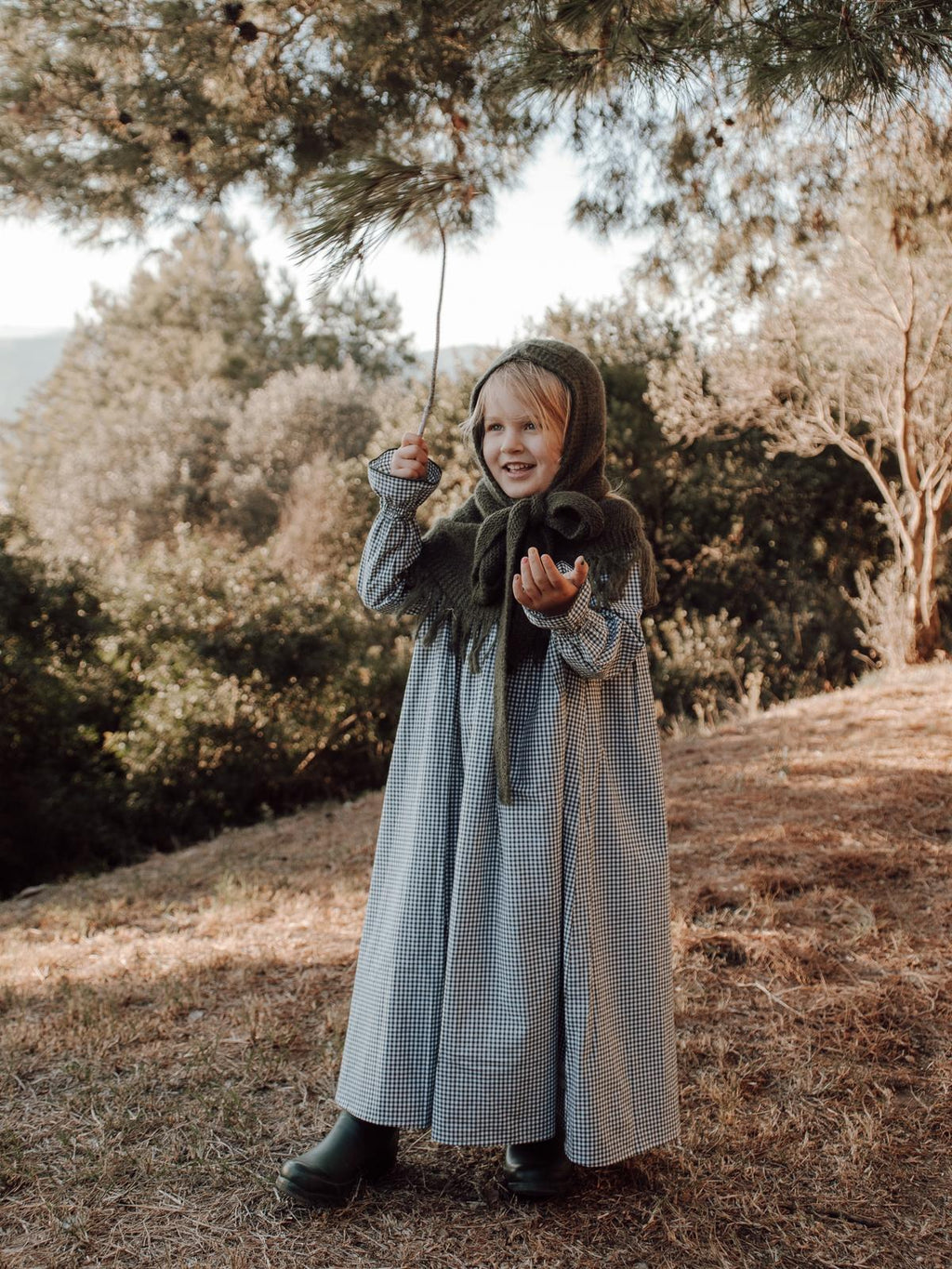 DELUEM X AMELIA - BALACLAVA KIDS VERDE CAZA