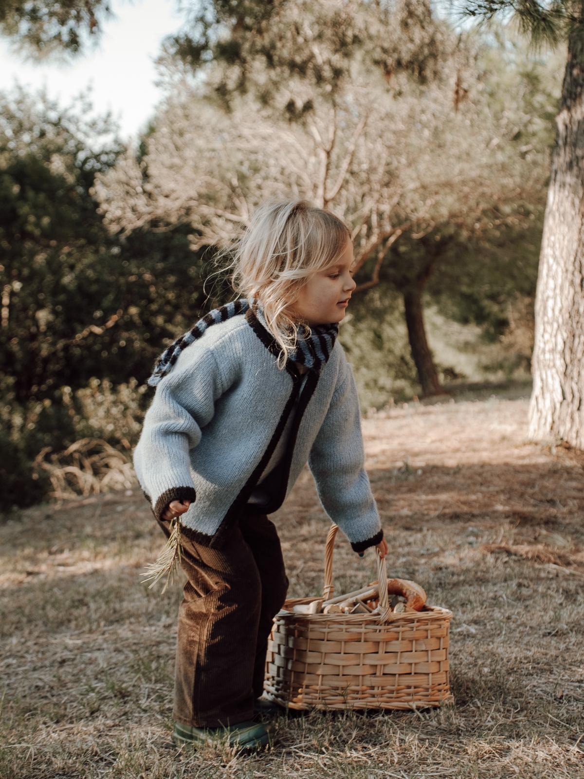 DELUEM x AMELIA - CHAQUETA MAGGIE KIDS- BLUE AND BROWN