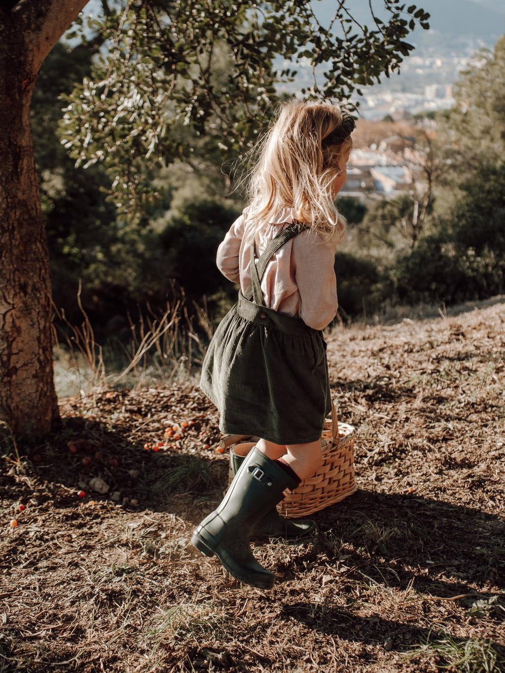 Vela's skirt in Loden Green Corduroy