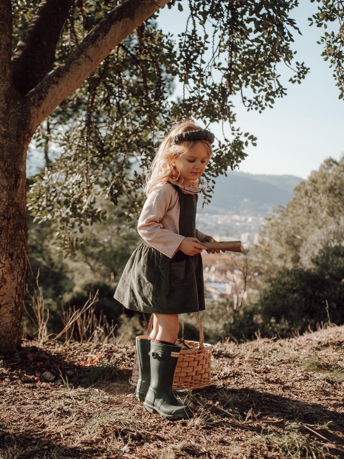 Vela's skirt in Loden Green Corduroy