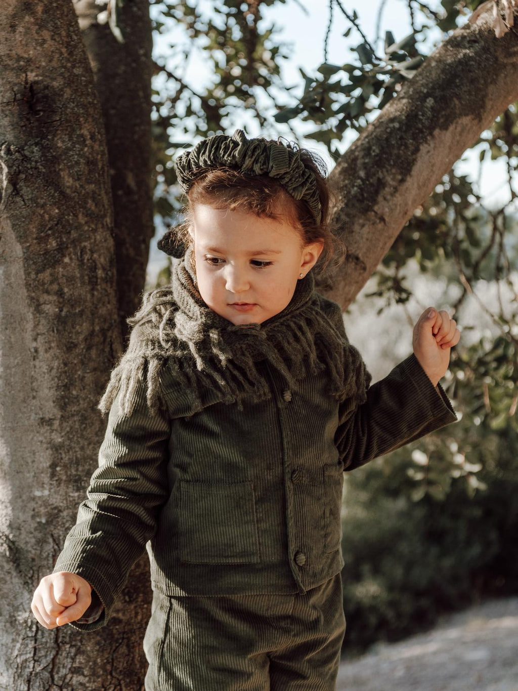 Sienna's Headband in Loden Green Corduroy