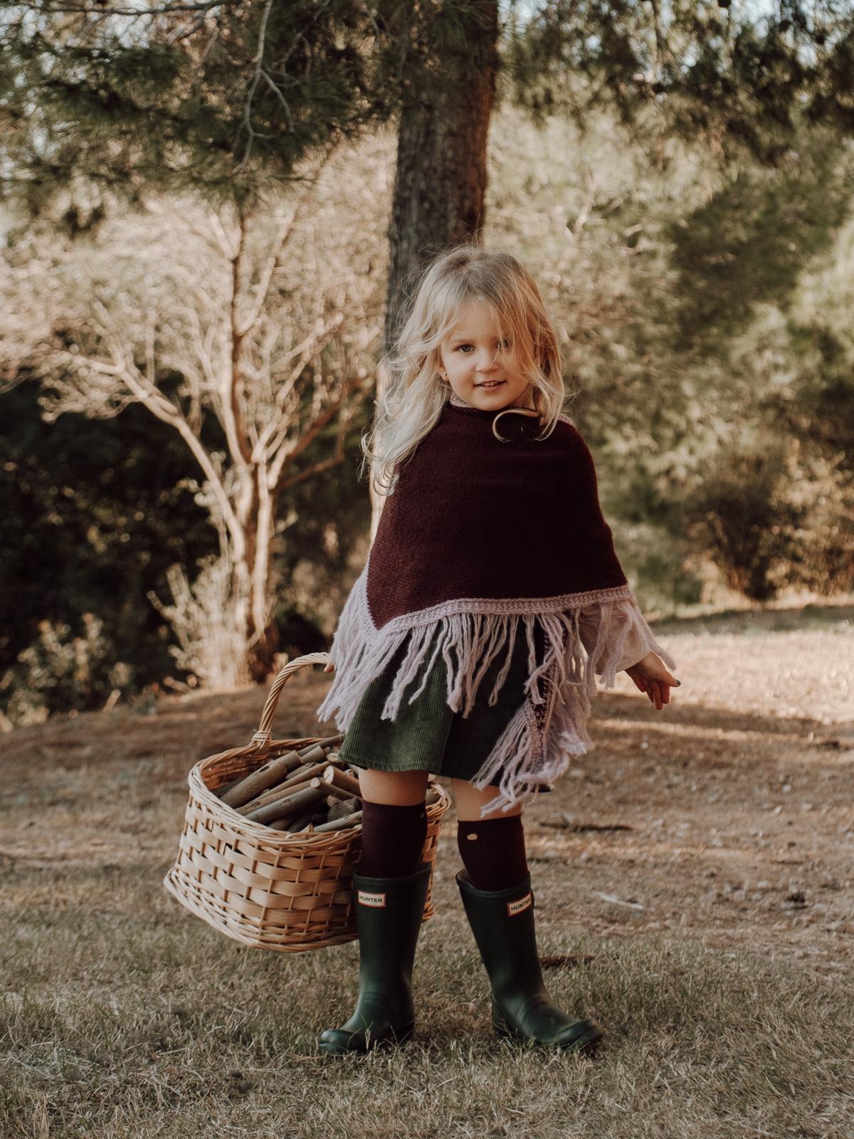 DELUEM x AMELIA - PONCHO ALCOTT KIDS- BOURDEAUX