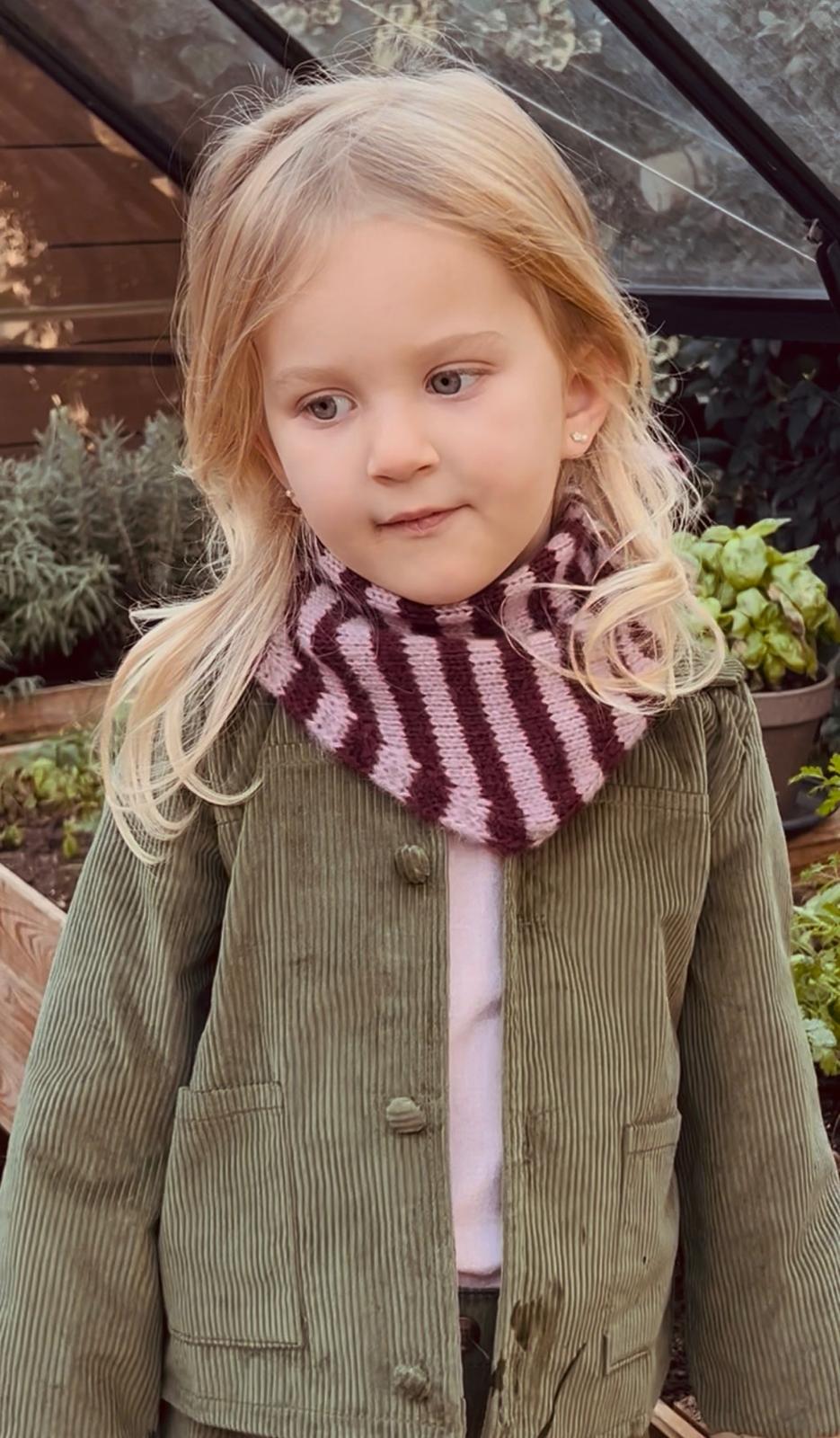 DELUEM x AMELIA - BANDANA KIDS DE PUNTO ALCOTT BORDEAUX