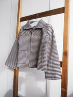Catalina's Jacket Navy-blue and Berry-red checks