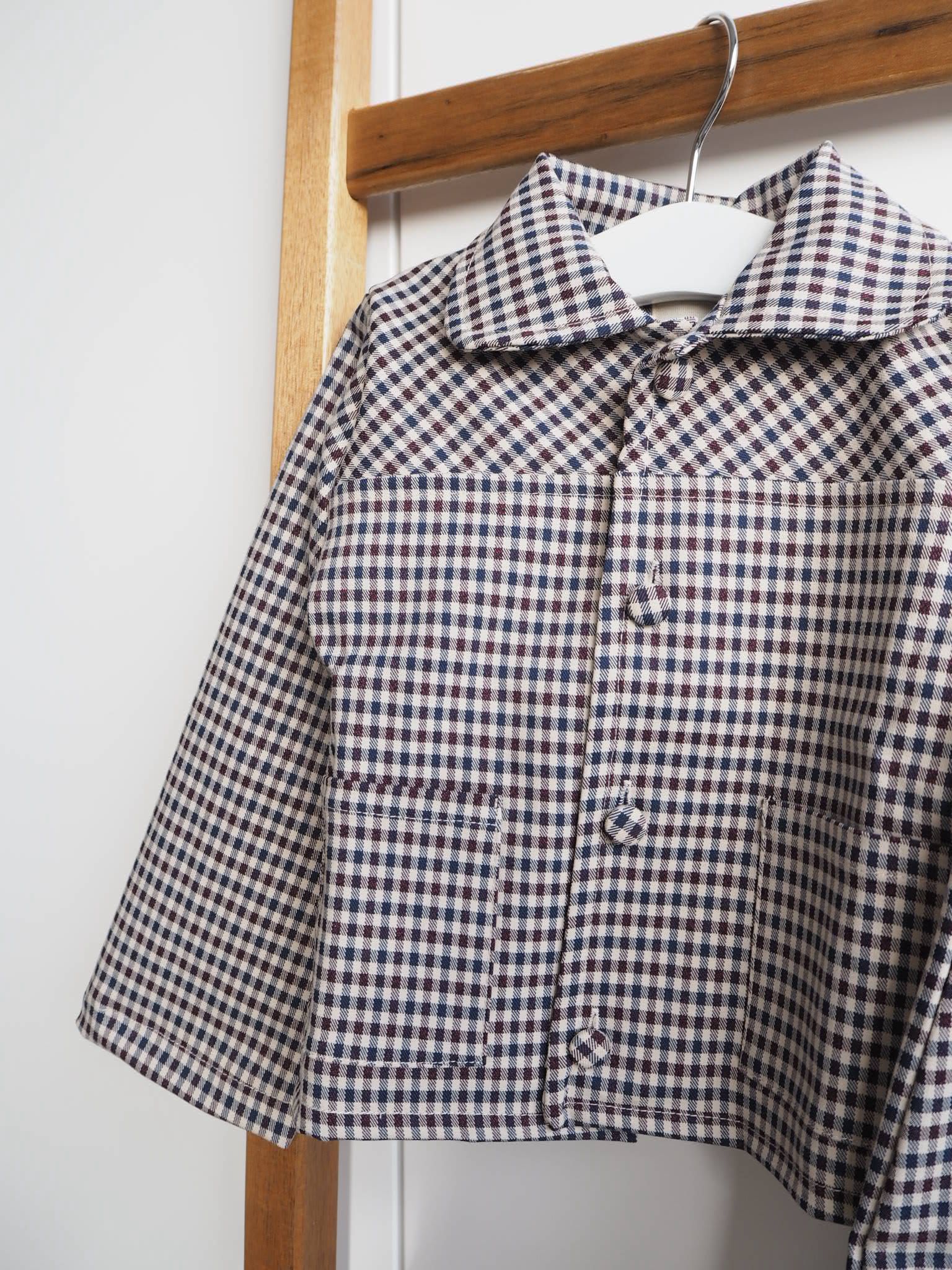 Catalina's Jacket Navy-blue and Berry-red checks